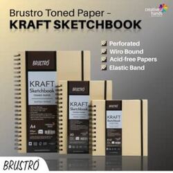 BRUSTRO 6 x 6 KRAFT Sketchbook 100GSM 100Sheets